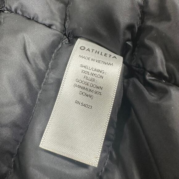 Athleta Women's Black Downkind Jacket Size XXS Goose Down Excellent Condition - Picture 4 of 8